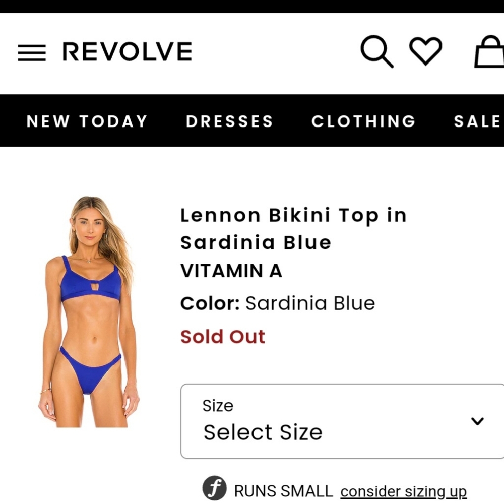 VITAMIN A SWIM! Lennon  Gorgeous Sardinia Blue! NWT